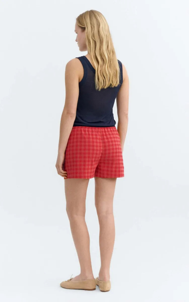 Thinking MU Shorts Red Checks Geraldine