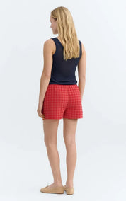 Thinking MU Shorts Red Checks Geraldine