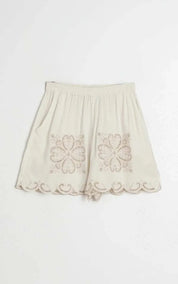 indi & cold Shorts Scalloped Embroidery