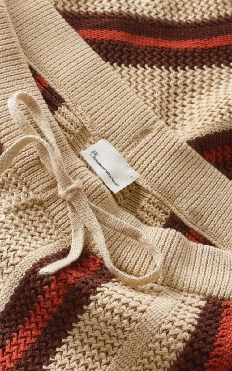 KnowledgeCotton Apparel Shorts Striped Knitted