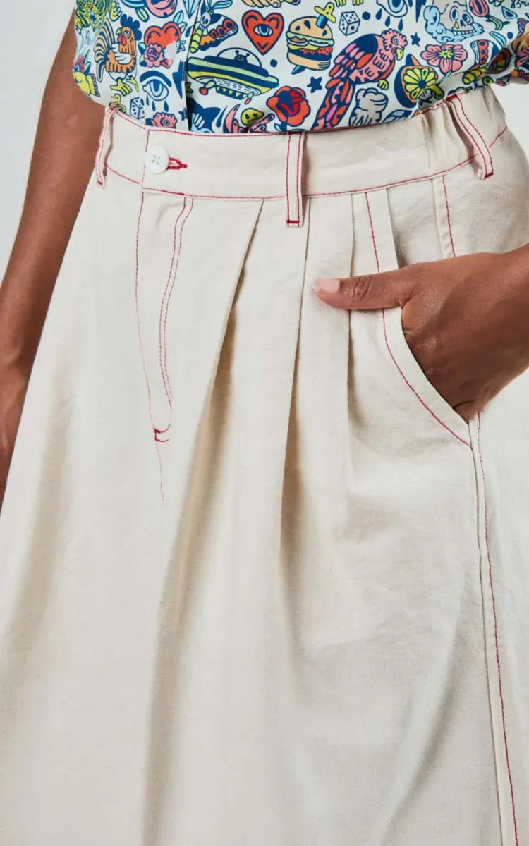 Brava Fabrics Skirt Denim Slub Midi