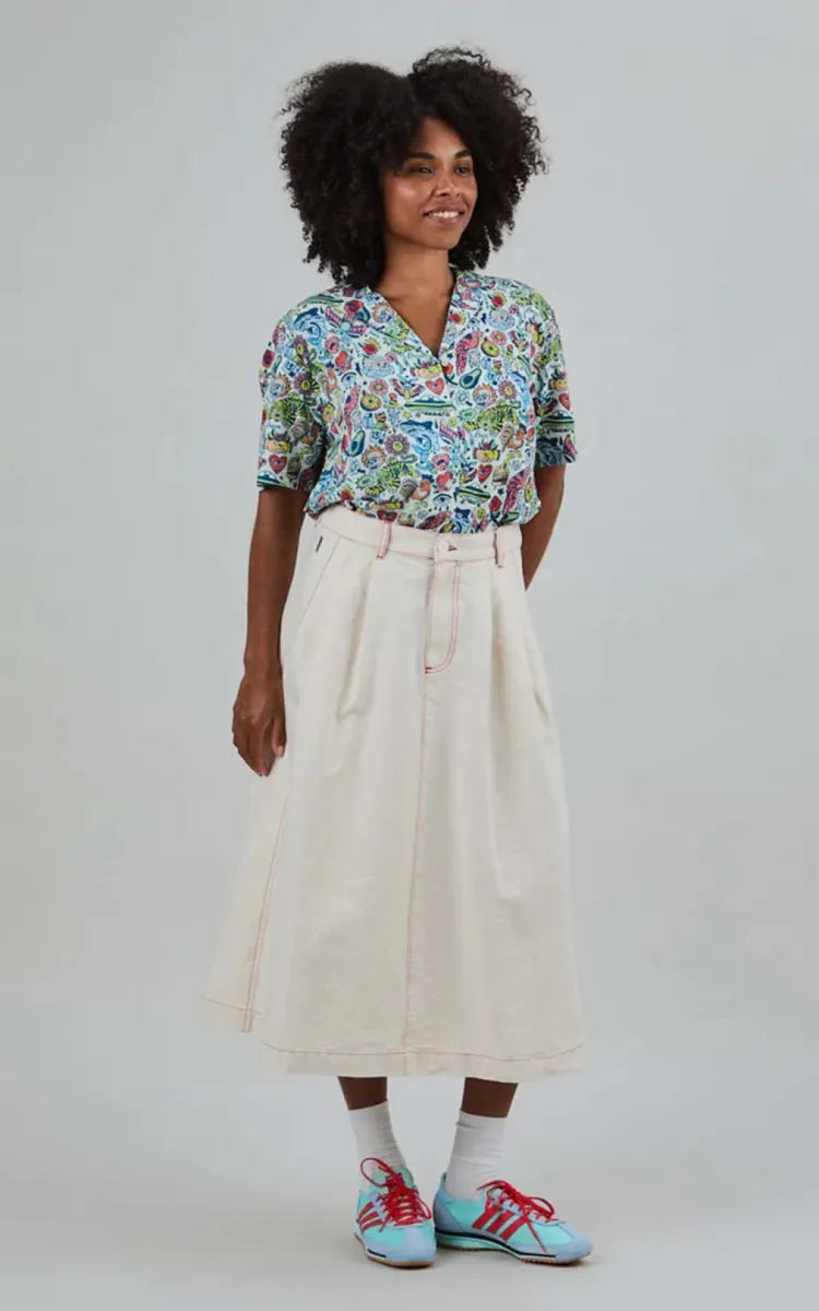 Brava Fabrics Skirt Denim Slub Midi