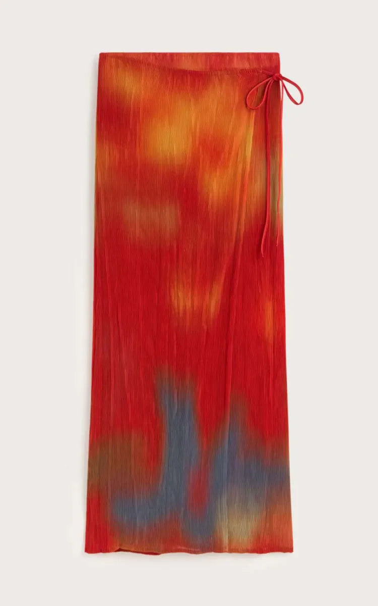 Thinking MU Skirt Flowers Pleated Pauline
