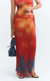 Thinking MU Skirt Flowers Pleated Pauline