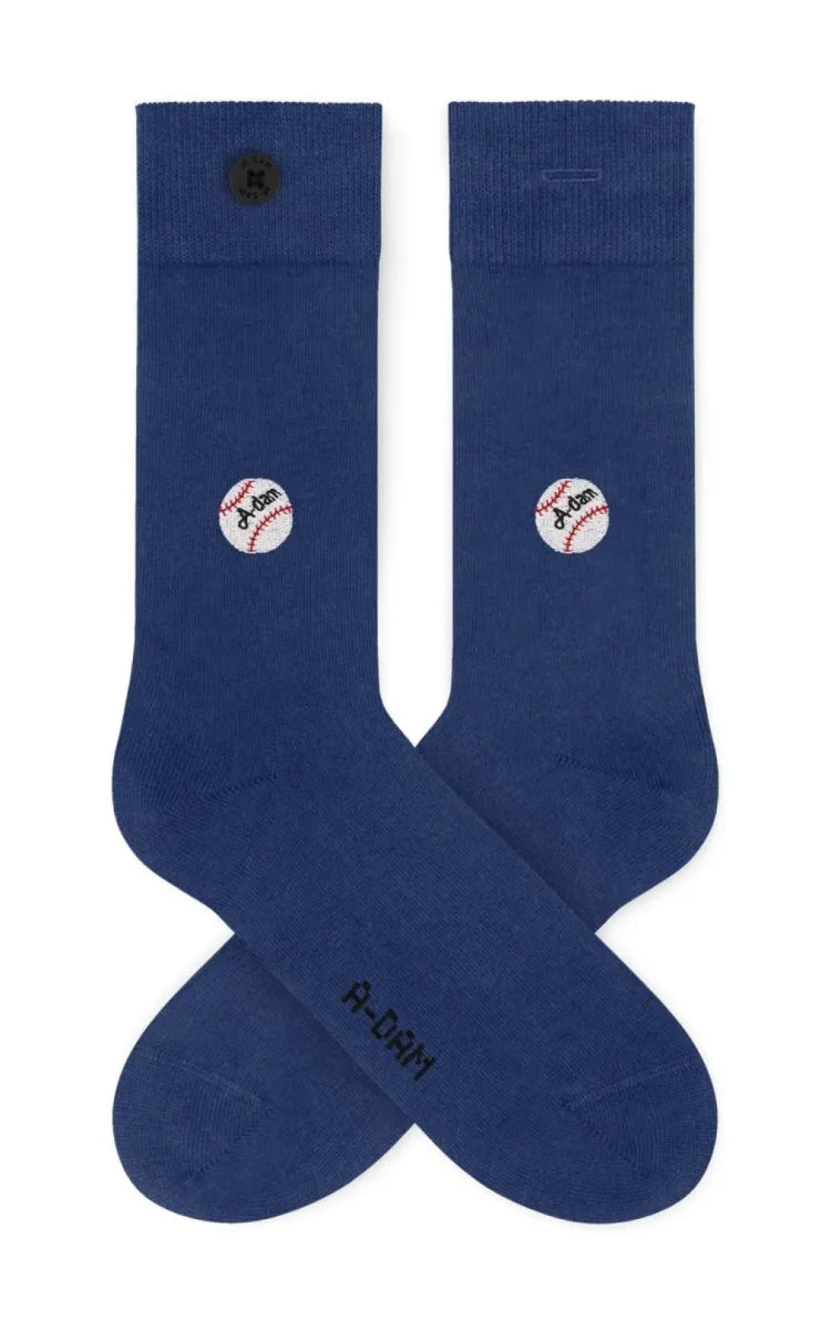 A-dam Underwear Socks Blue Baseball