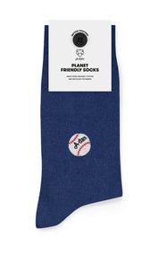 A-dam Underwear Socks Blue Baseball