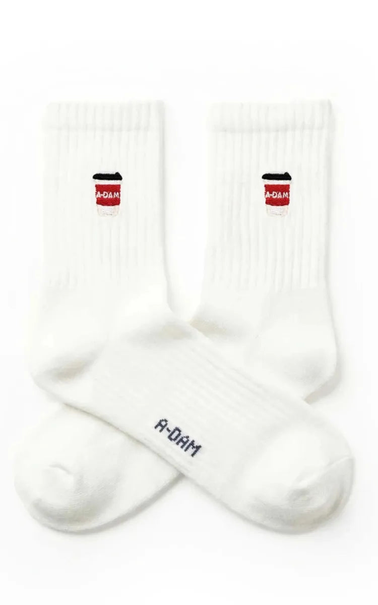 A-dam Underwear Socks Crew Coffee Take Away