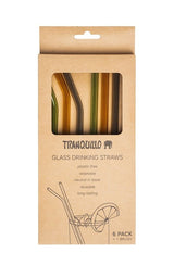 Straws Glass  Set of 6 - Colorful