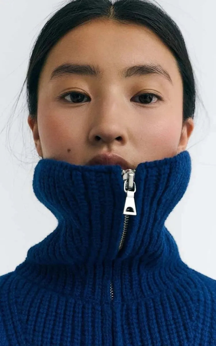 Thinking MU Sweater Tanit Indigo Knitted