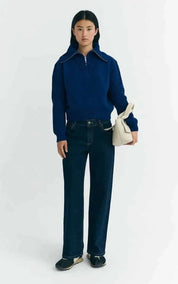 Thinking MU Sweater Tanit Indigo Knitted