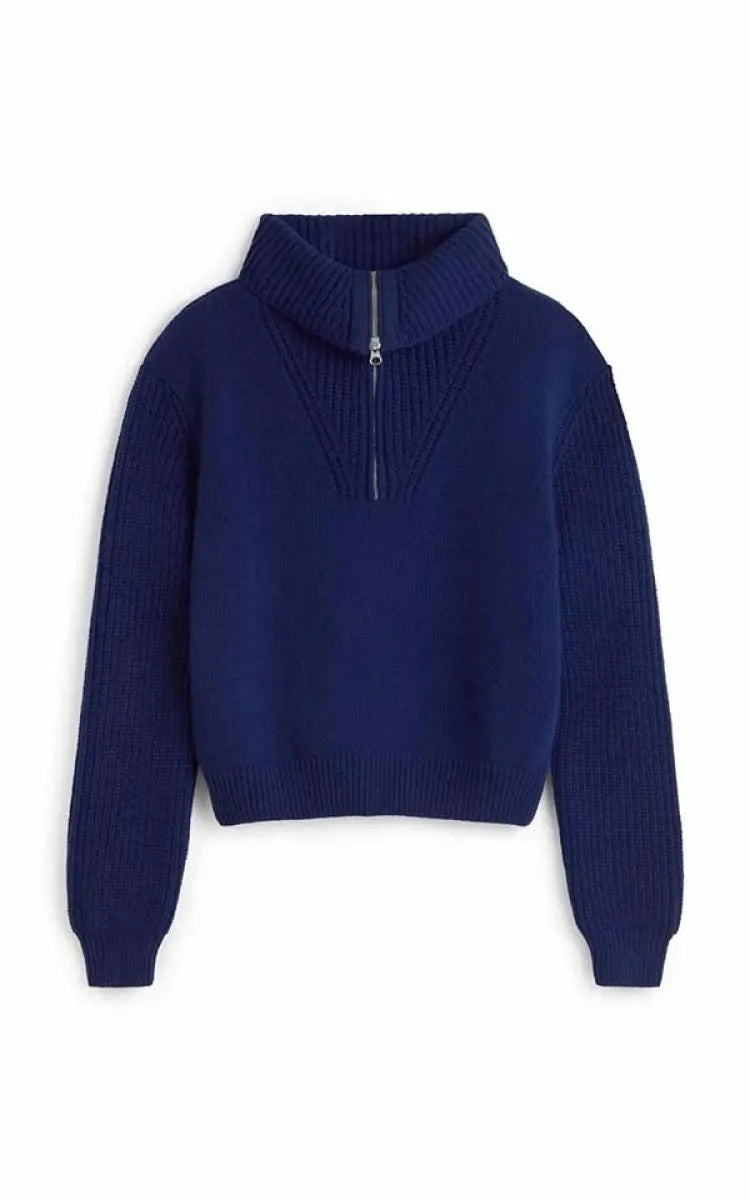 Thinking MU Sweater Tanit Indigo Knitted