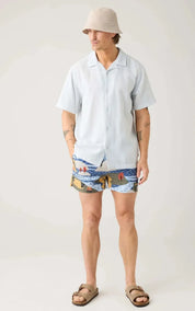 KnowledgeCotton Apparel Swim Shorts Stretch Landscape AOP
