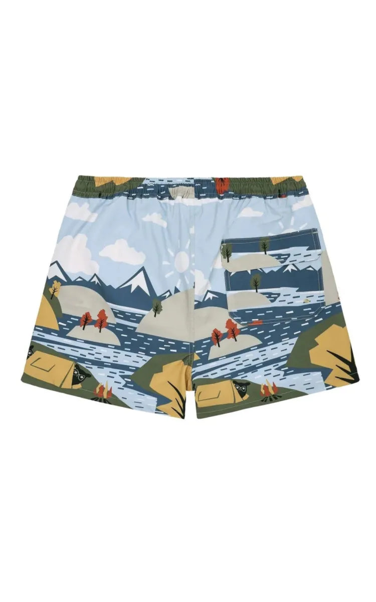 KnowledgeCotton Apparel Swim Shorts Stretch Landscape AOP