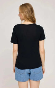 Mazine T-shirt Basic V-neck