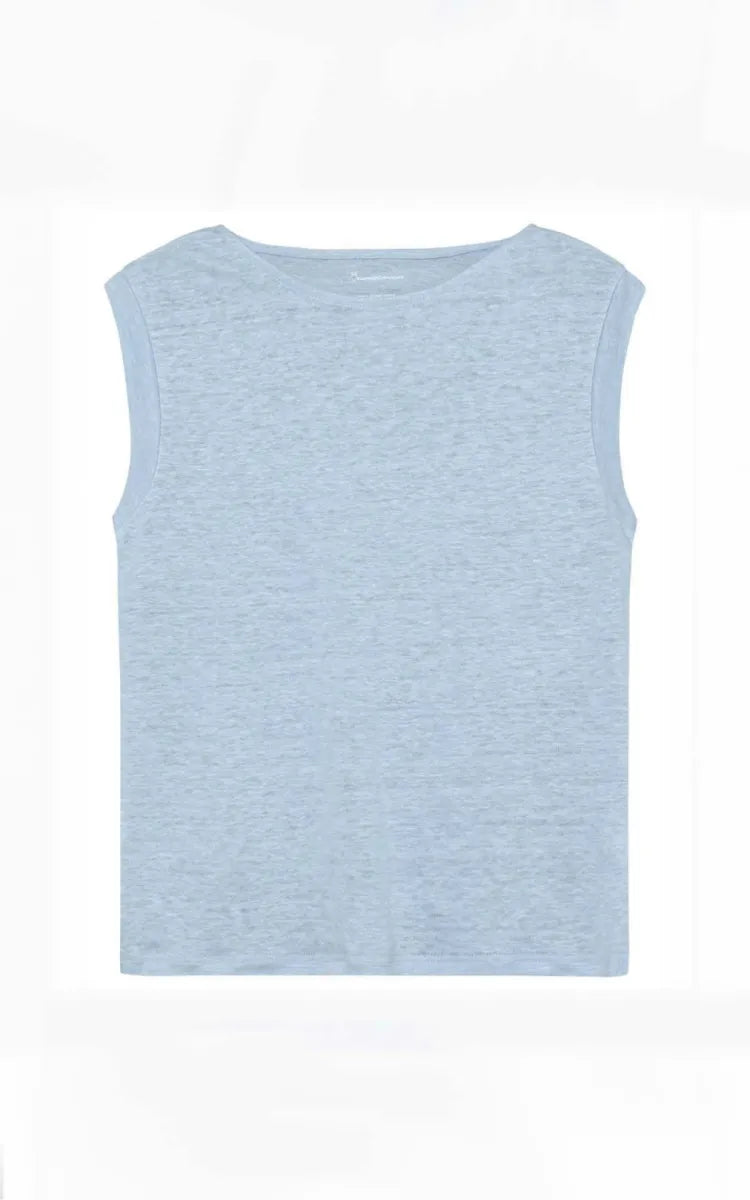 KnowledgeCotton Apparel T-shirt Linen Sleeveless