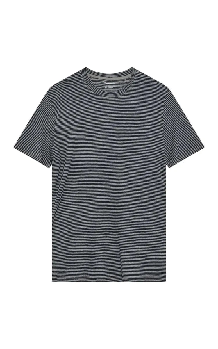 KnowledgeCotton Apparel T-Shirt Linen Striped