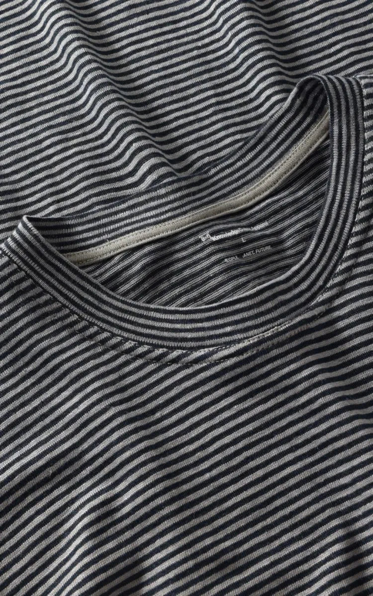 KnowledgeCotton Apparel T-Shirt Linen Striped
