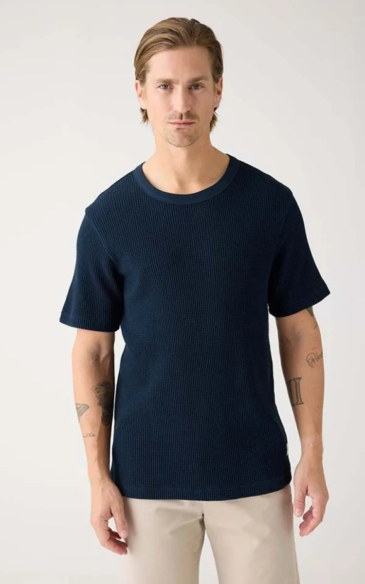 KnowledgeCotton Apparel T-shirt Regular Waffle Crew Neck