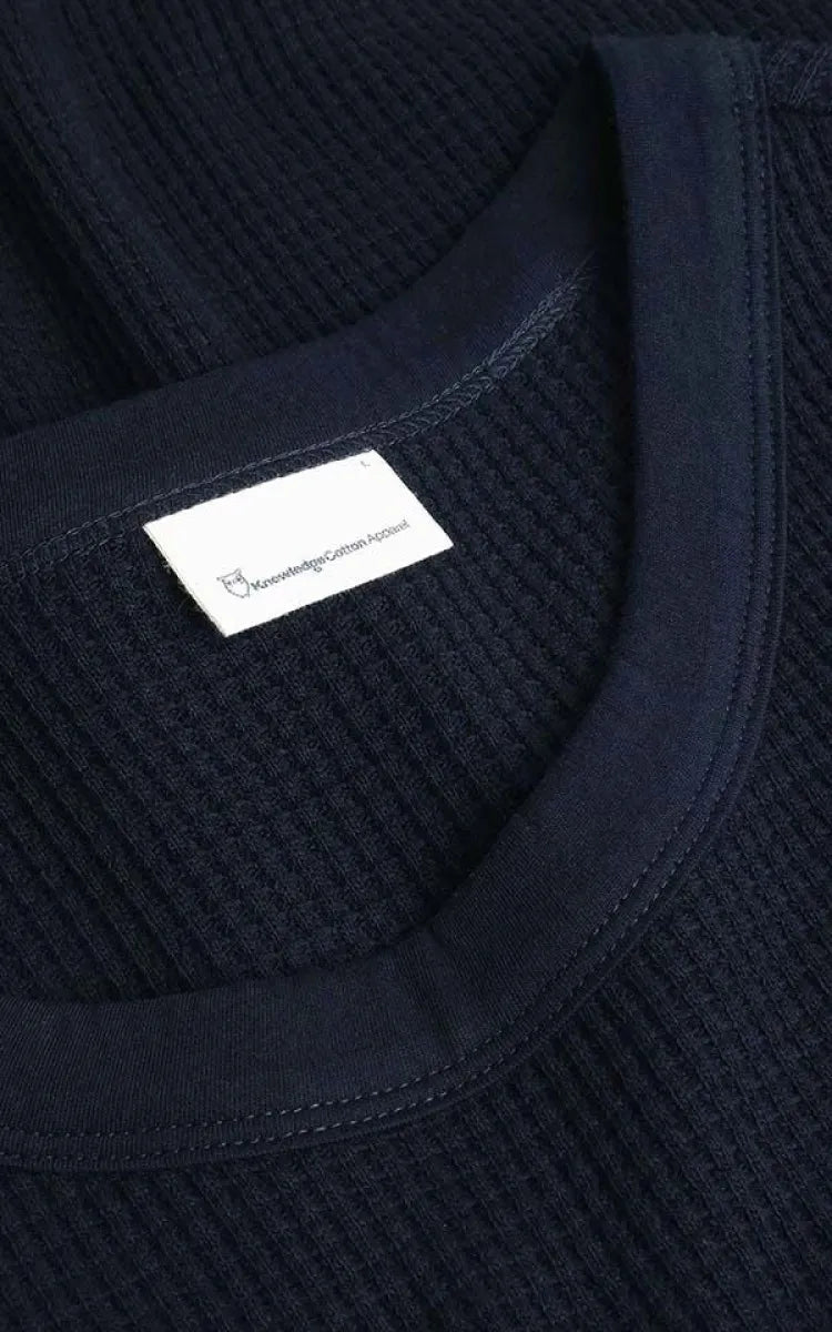 KnowledgeCotton Apparel T-shirt Regular Waffle Crew Neck