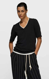 Tee Double Layer V-neck
