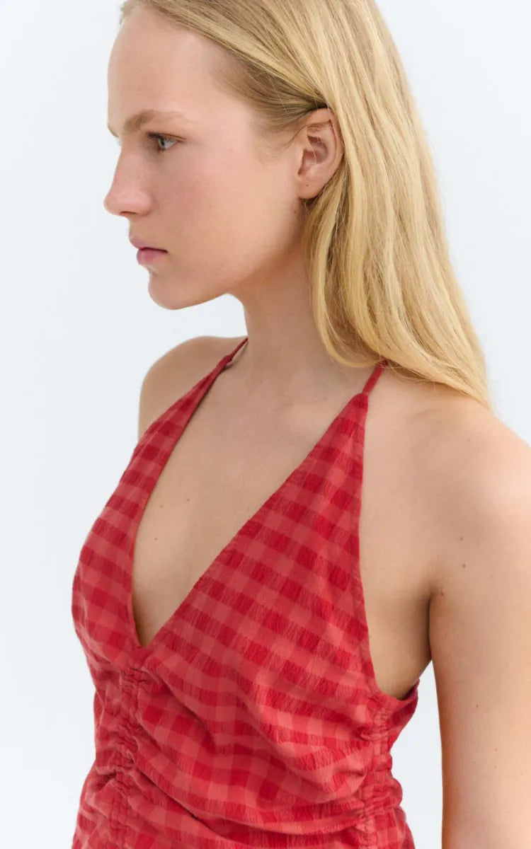 Thinking MU Top Checks Seersucker Hiba