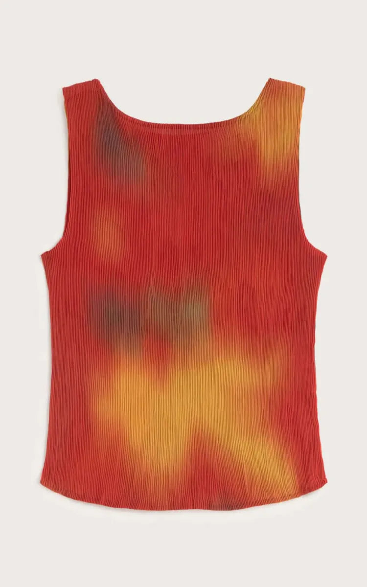 Thinking MU Top Flowers Pleated Dora