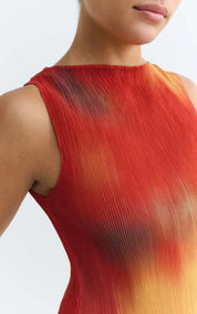 Thinking MU Top Flowers Pleated Dora