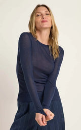 Top Lange Mouw Tencel