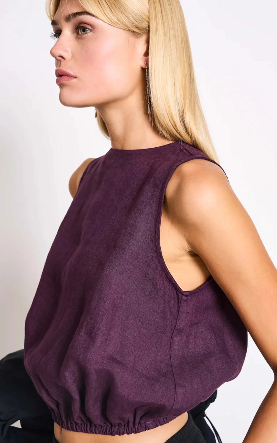 Top Lupin Cropped Linen