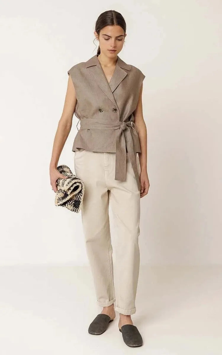 indi & cold Top Vest Linen