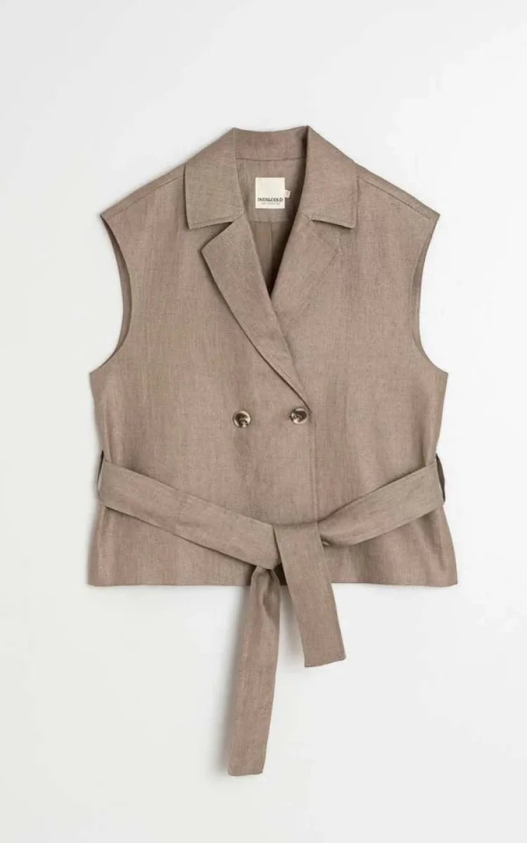 indi & cold Top Vest Linen