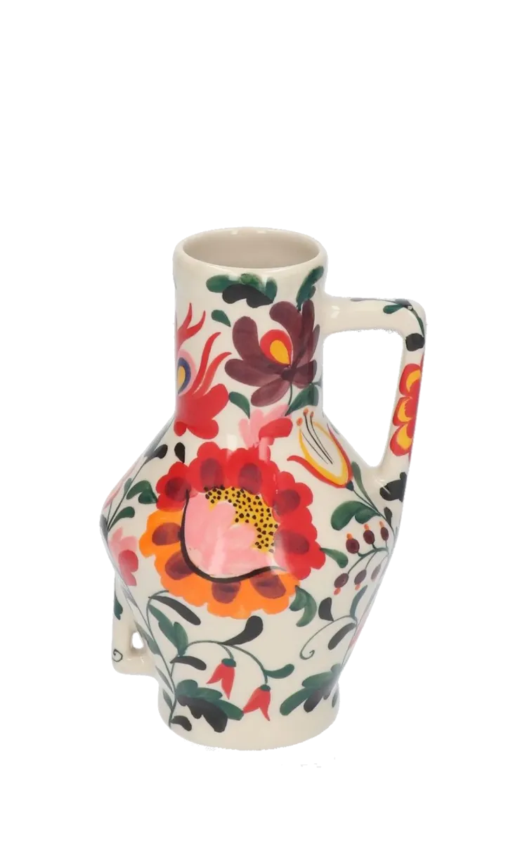 Return to Sender Vase Handpainted Flowers