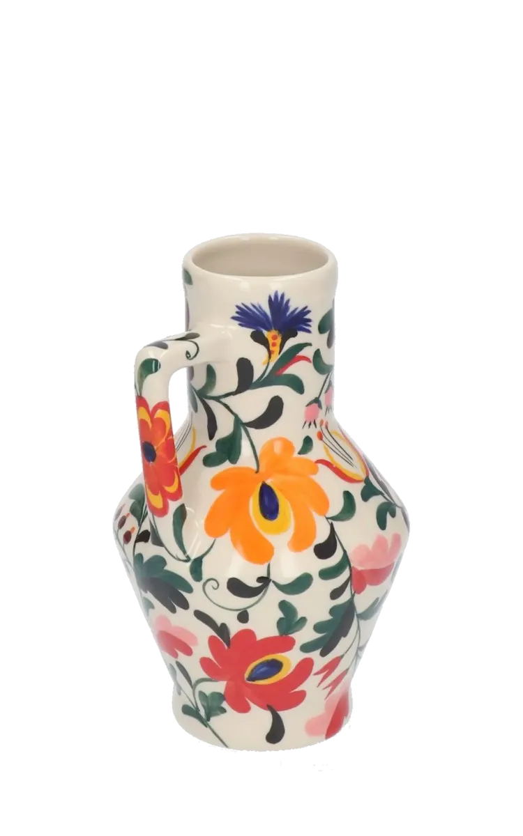 Return to Sender Vase Handpainted Flowers