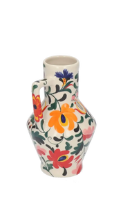 Return to Sender Vase Handpainted Flowers