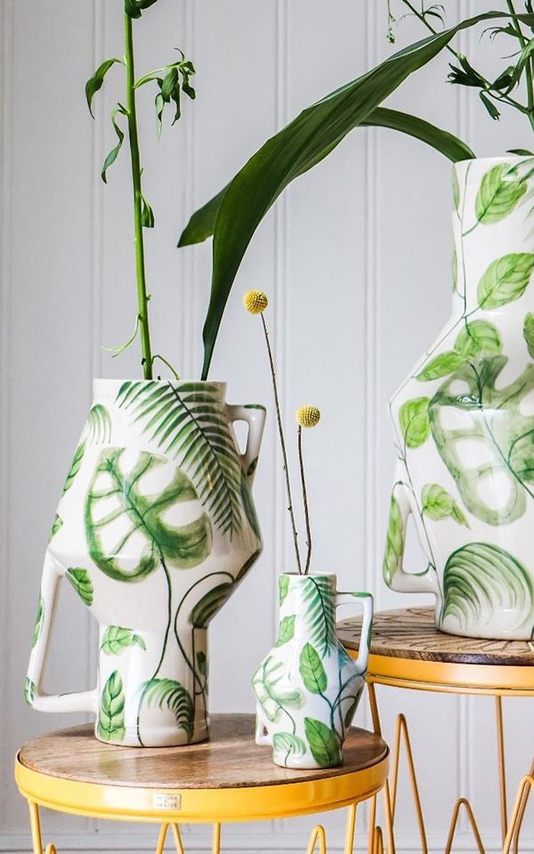 Vase Handpainted Jungle