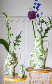Return to Sender Vase Handpainted Jungle