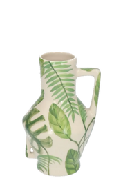 Return to Sender Vase Handpainted Jungle