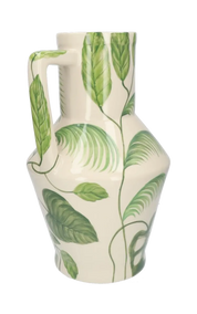 Return to Sender Vase Handpainted Jungle