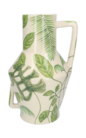 Return to Sender Vase Handpainted Jungle