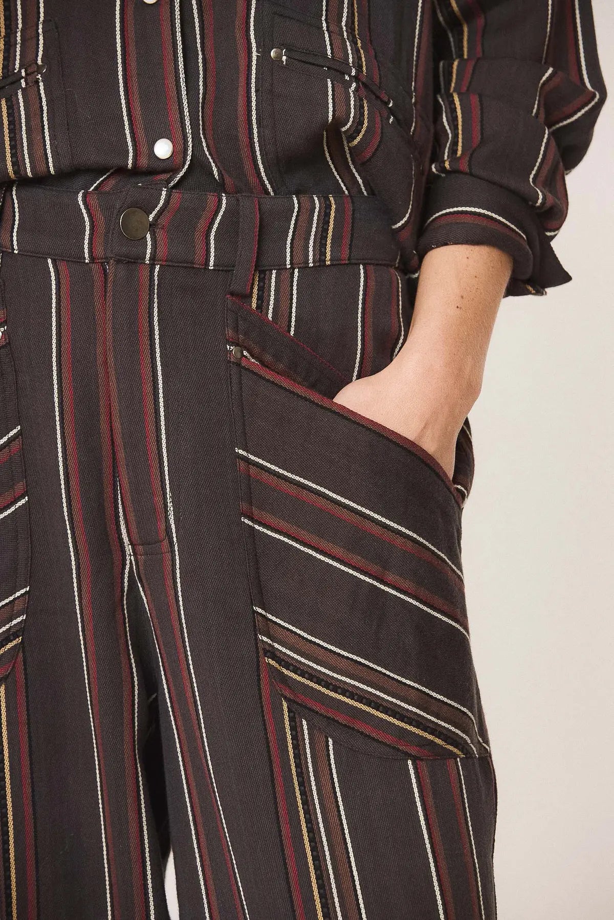 Striped Carot Pants
