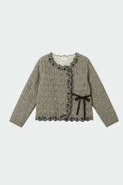 indi & cold Contrast-Embroidery Quilted Jacket