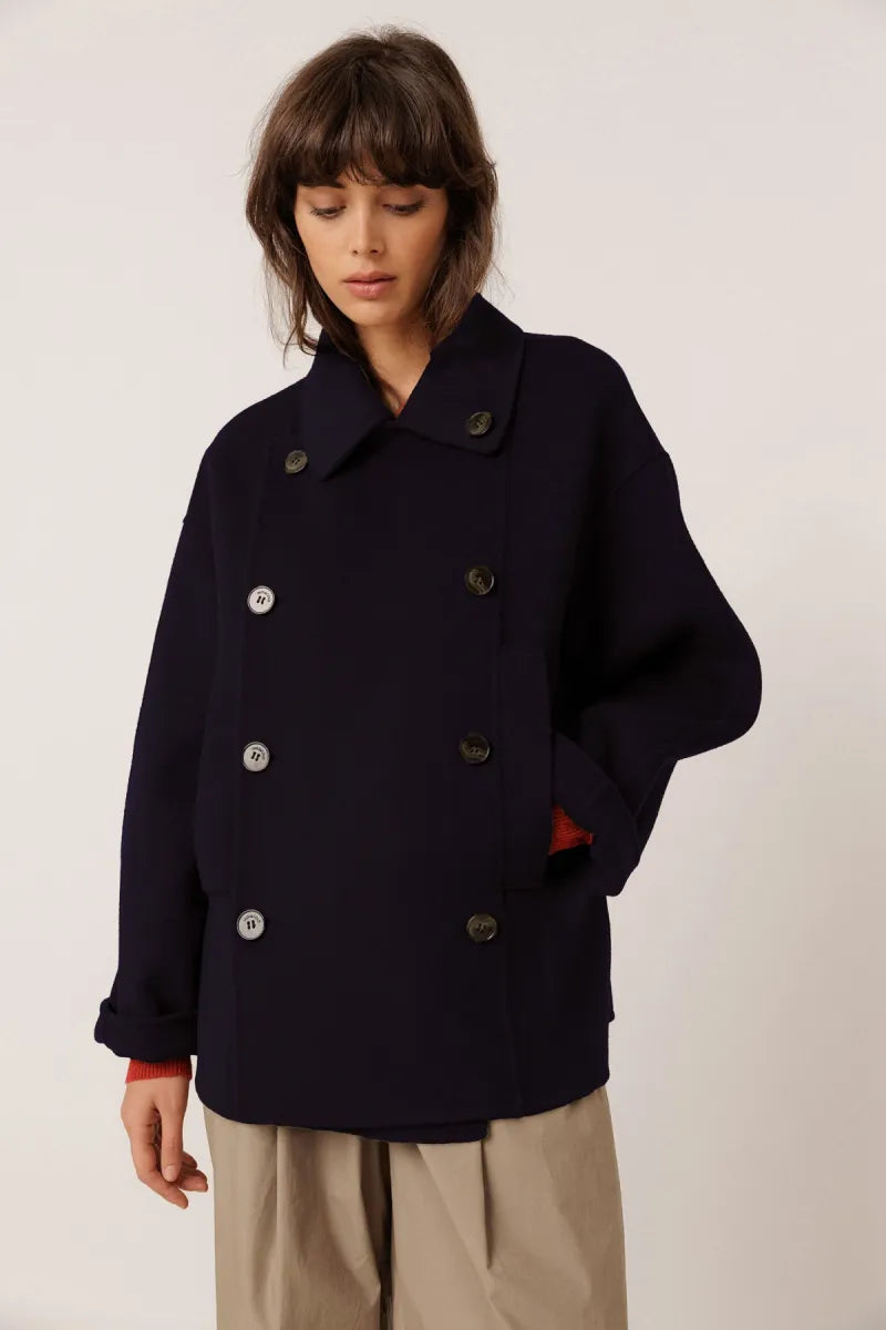 indi & cold Double-breasted Wool Coat