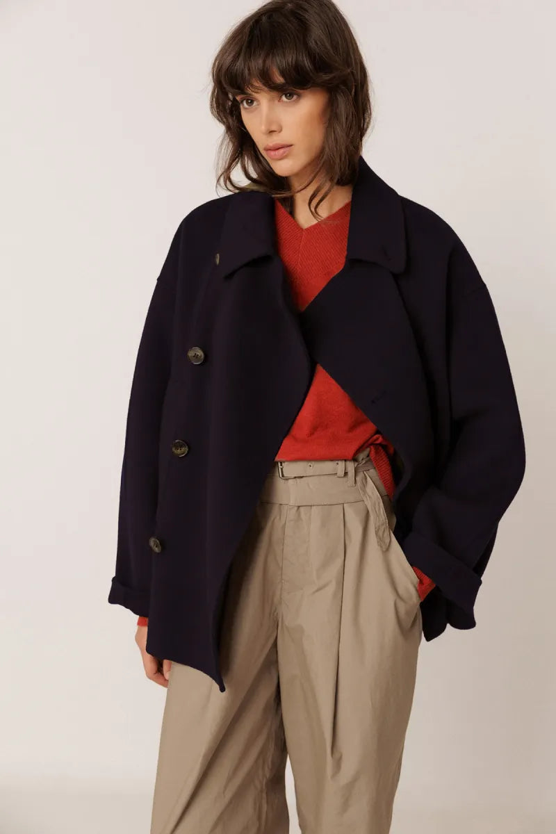 indi & cold Double-breasted Wool Coat