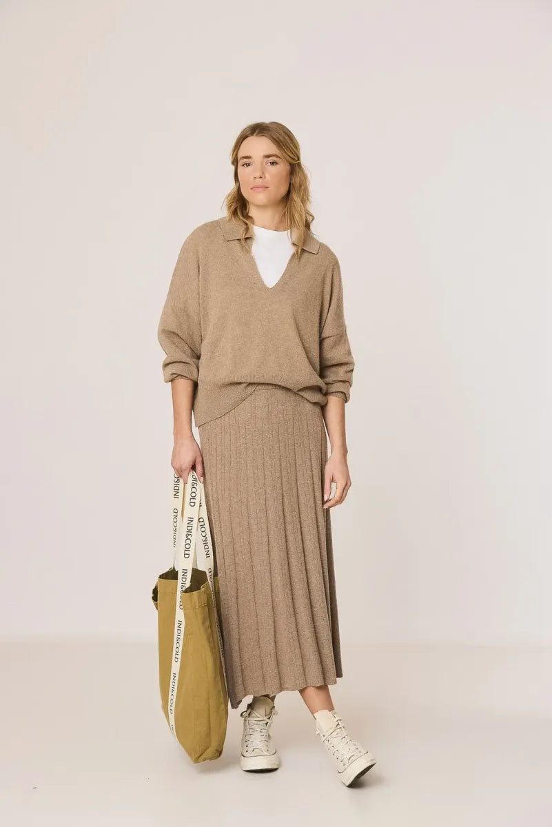 indi & cold Polo sweater with cashmere