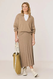 Polo sweater with cashmere