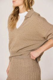 indi & cold Polo sweater with cashmere