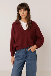 Polo sweater with cashmere