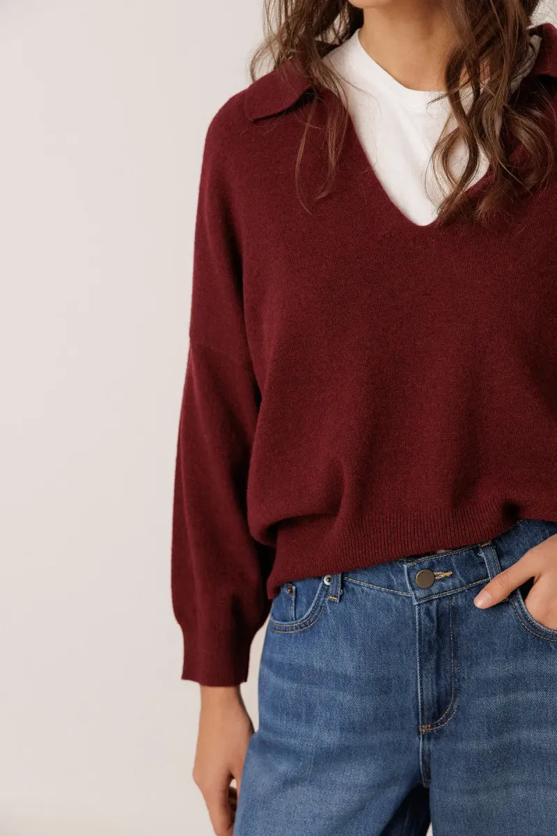 indi & cold Polo sweater with cashmere