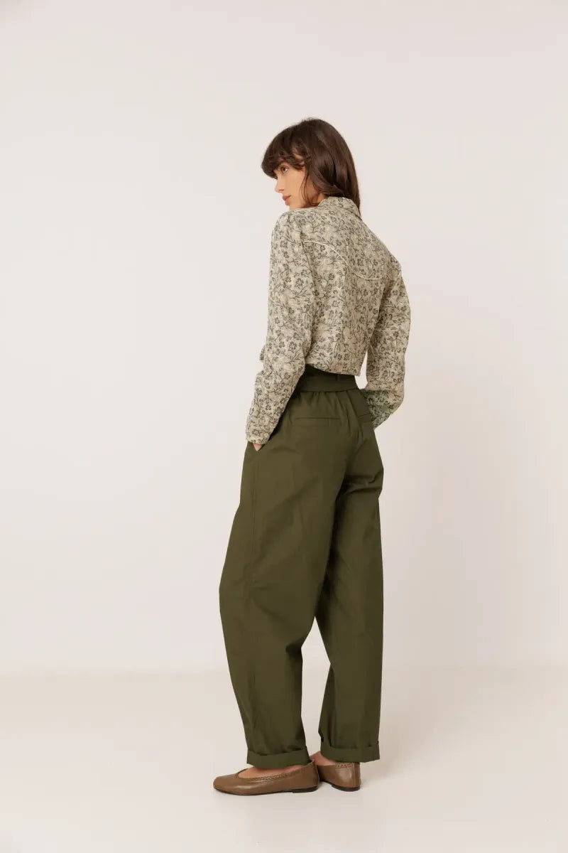 indi & cold Poplin Carot Pants