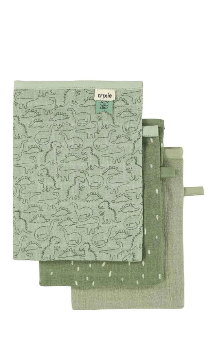 Trixie Washcloth 3-pack Daring Dino
